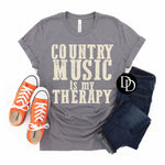 Country Music Is My Therapy (Beige Ink) *Screen Print Transfer*