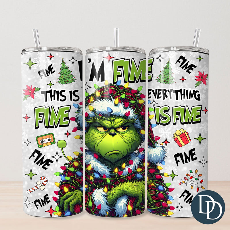 I'm Fine Green Guy *Sublimation Print Transfer*