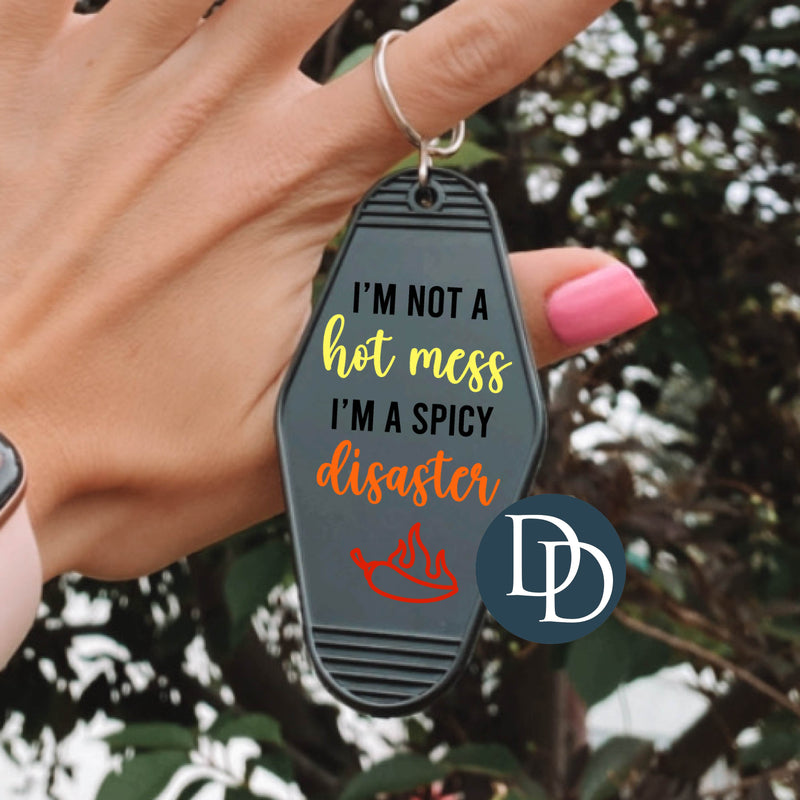 I'm Not A Hot Mess Pepper *Motel Keychain UV DTF Decal*