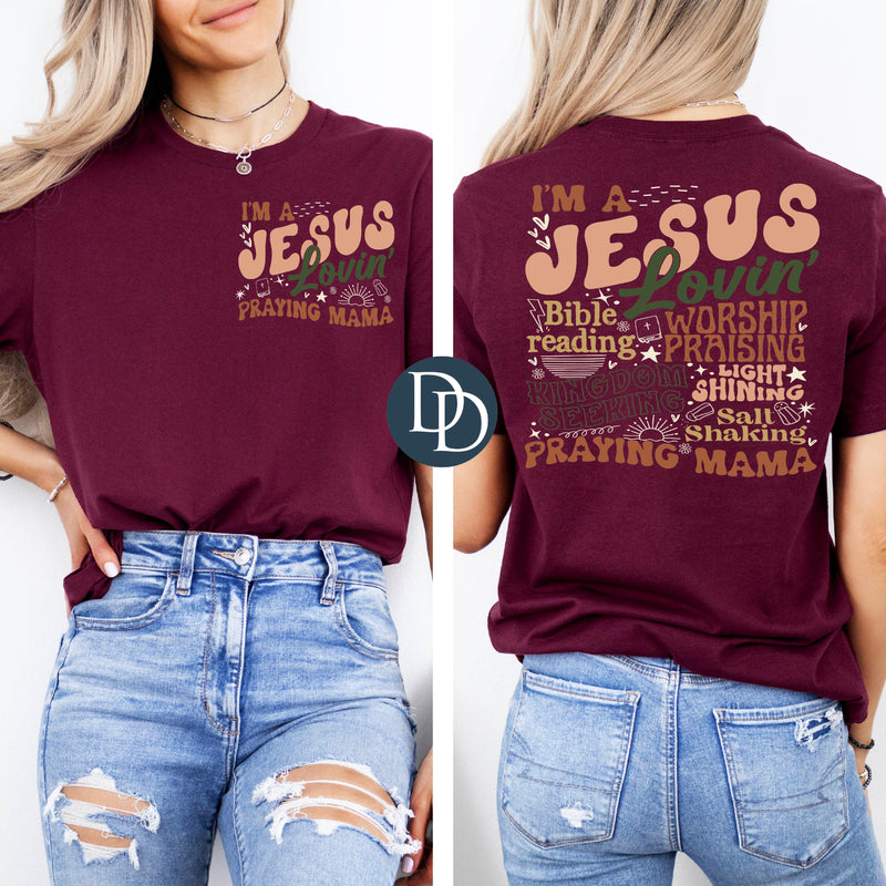 Jesus Lovin' Praying Mama With Oversized Pocket *DTF Transfer*