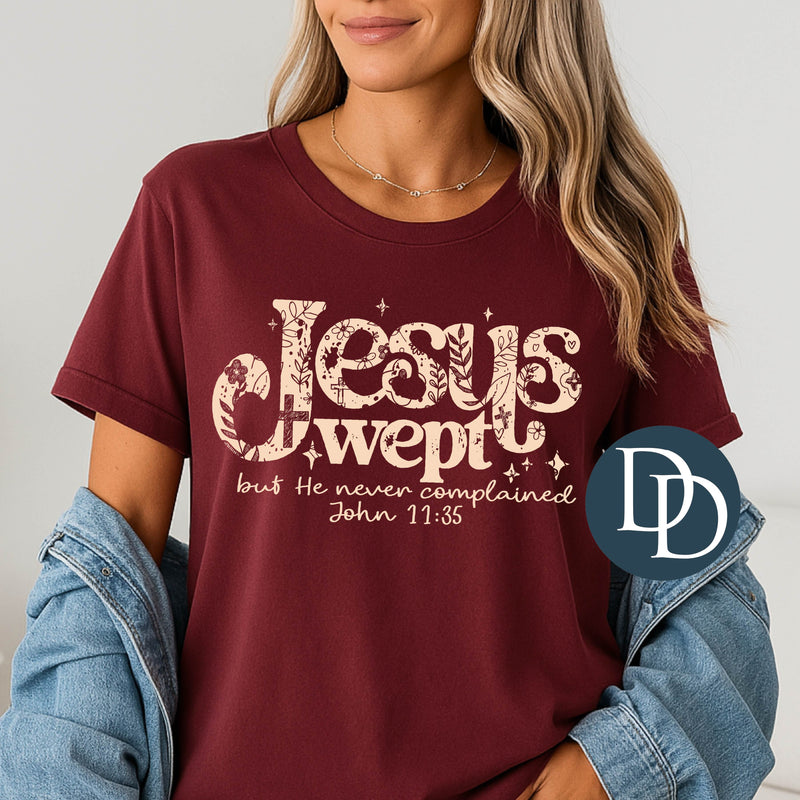 Jesus Wept Floral *DTF Transfer*