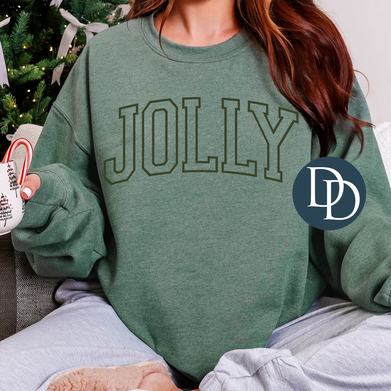 OVERSIZED Jolly Arch (Hunter Green Ink) *Screen Print Transfer*