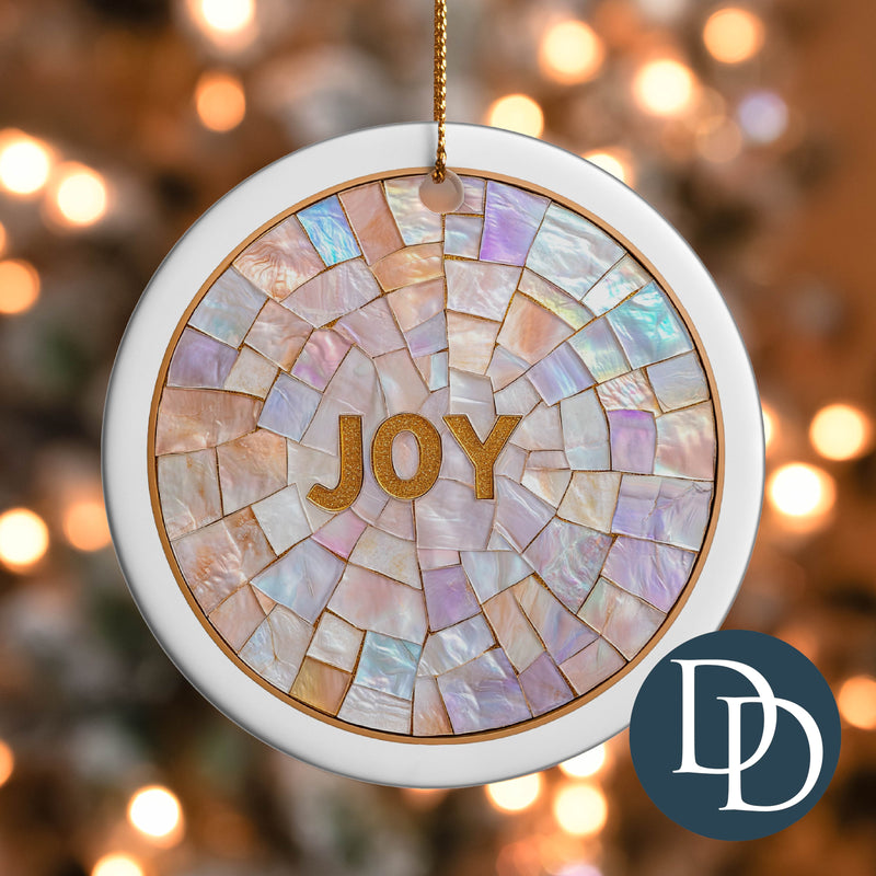 Joy Stained Glass *UV DTF Ornament Decal*