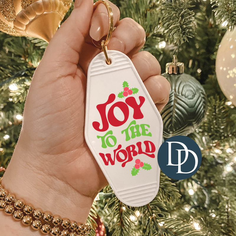 Joy To The World Holly Berries *Motel Keychain UV DTF Decal*