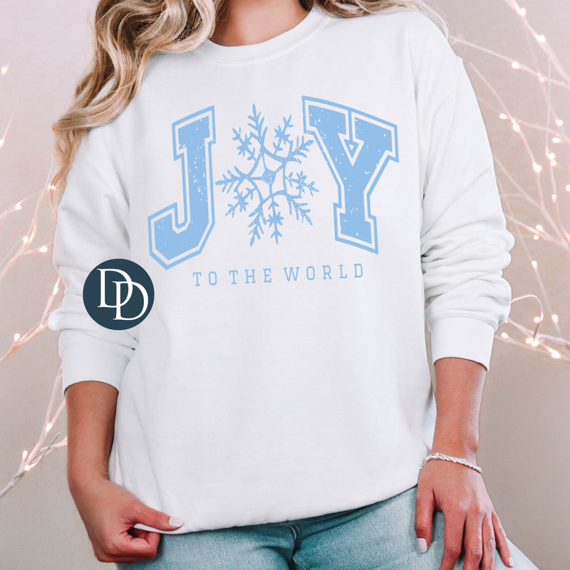 Joy To The World (Light Blue Ink) *Screen Print Transfer*