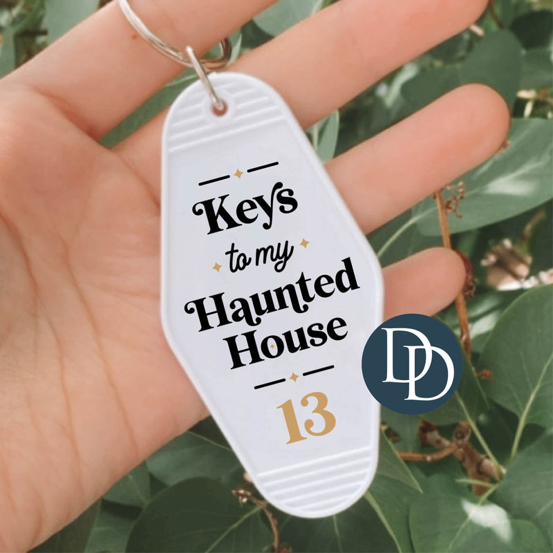 Keys To My Haunted House 13 *Motel Keychain UV DTF Decal*