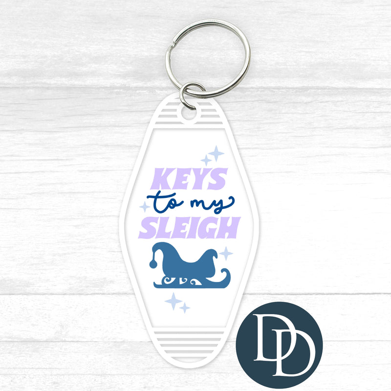 Keys To My Sleigh *Motel Keychain UV DTF Decal*