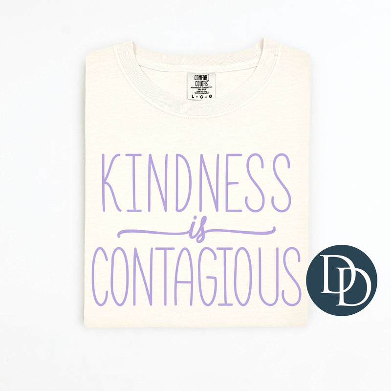 Kindness Is Contagious (Lavender Ink) *Screen Print Transfer*