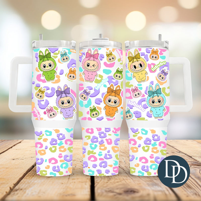 Custom Leopard Labubu Labubu Soft Leopard *UV DTF 40oz Tumbler Wrap* – Dapper Designs