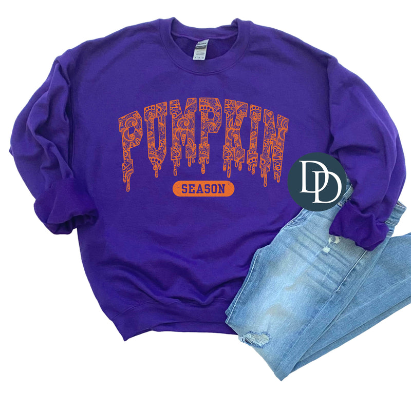 Lace Pumpkin Season Orange *DTF Transfer*