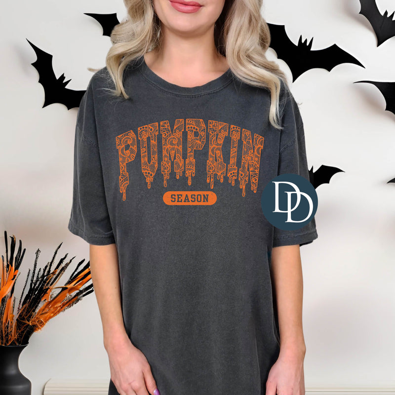 Lace Pumpkin Season Orange *DTF Transfer*
