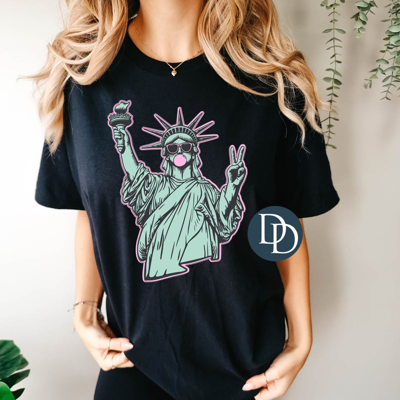 OVERSIZED Lady Liberty Bubble Full Color *DTF Transfer*
