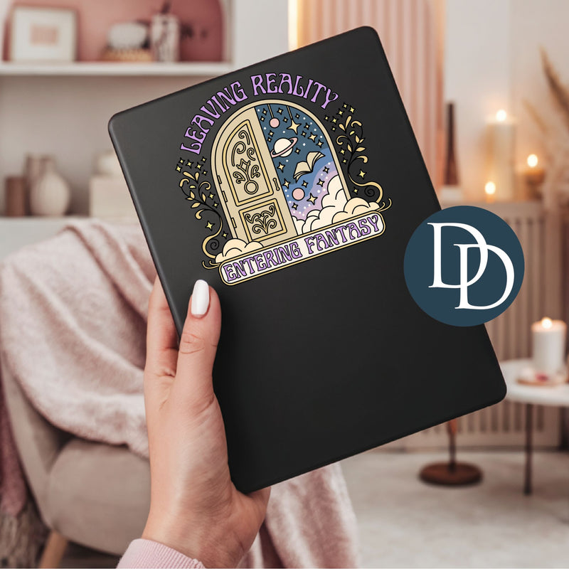 Leaving Reality Entering Fantasy Door *UV DTF Decal*