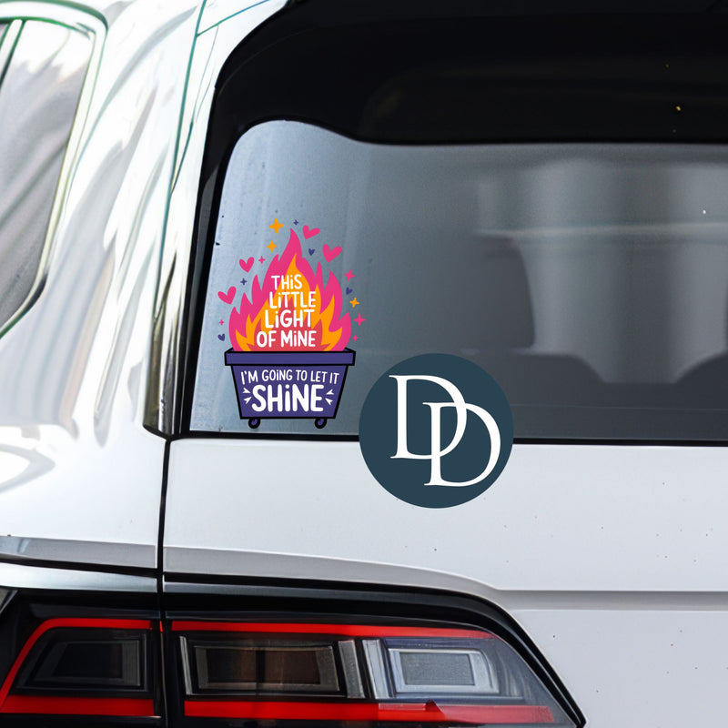 Little Light of Mine Purple Dumpster Fire *UV DTF Decal*