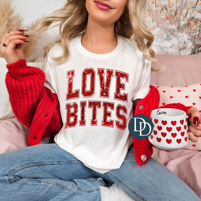 Love Bites Faux Glitter *DTF Transfer*