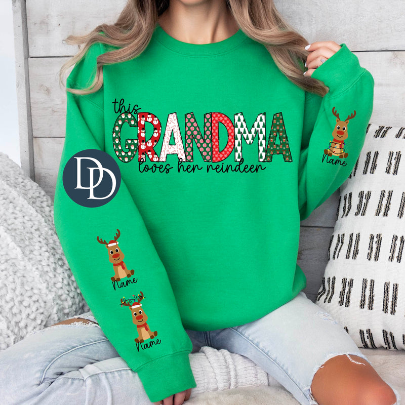 This __ Loves Her Reindeer Semi-Custom *DTF Transfer*