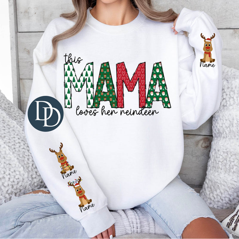 This __ Loves Her Reindeer Semi-Custom *DTF Transfer*