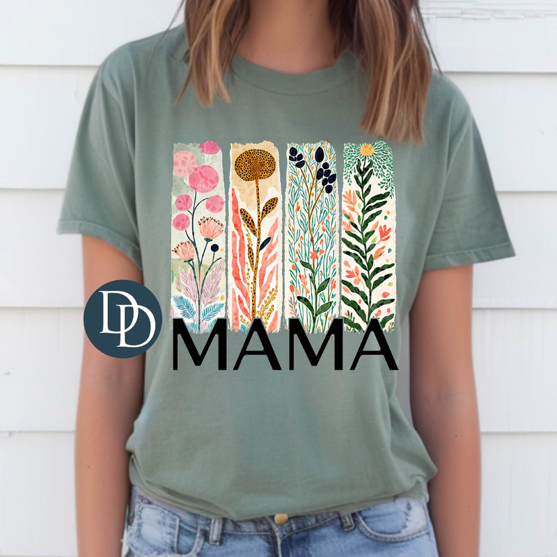 MAMA Flower Brushed Columns *DTF Transfer*
