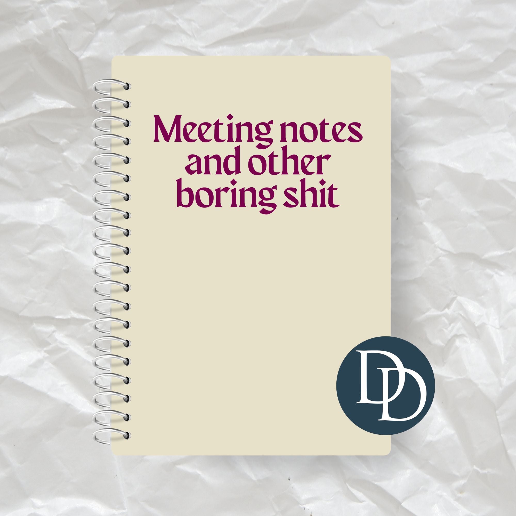 Meeting Notes and Other Boring Sht *Journal UV DTF Decal* – Dapper Designs