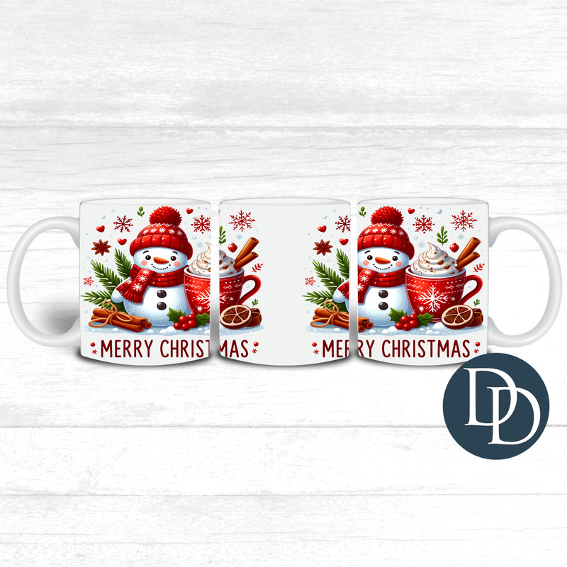 Merry Christmas Snowman Drink *UV DTF Mug Wrap*