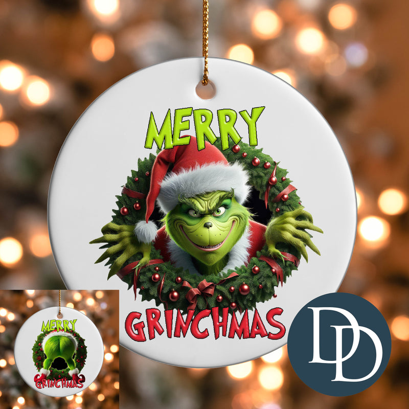 Merry Grnchmas Butt *UV DTF Ornament Decal*