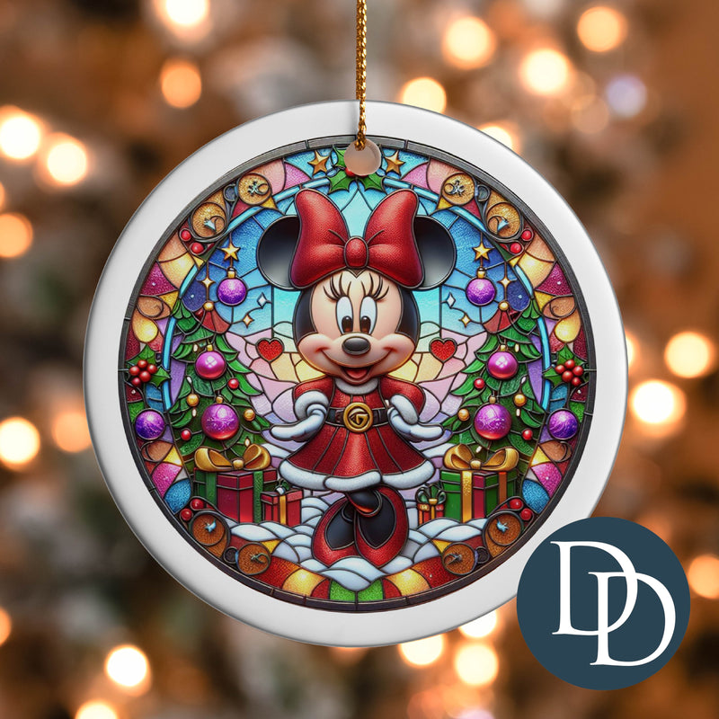 MinnE Christmas Stained Glass *UV DTF Ornament Decal*