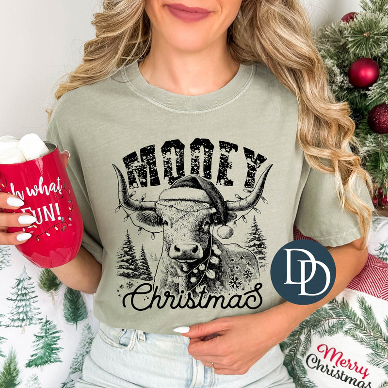 Mooey Christmas (Black Ink) *Screen Print Transfer*