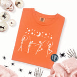 Moon And Stars Dancing Skellies (White Ink) *Screen Print Transfer*