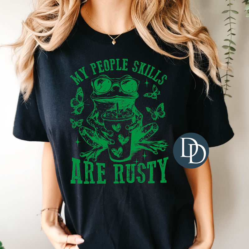 OVERSIZED My People Skills Are Rusty Frog *DTF Transfer*