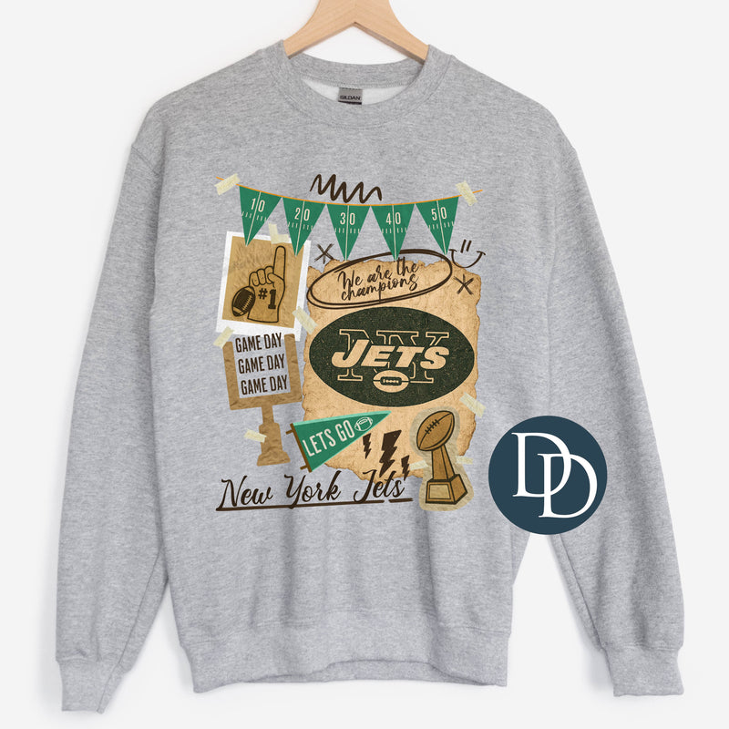 OVERSIZED NYJ Vintage Collage *DTF Transfer*