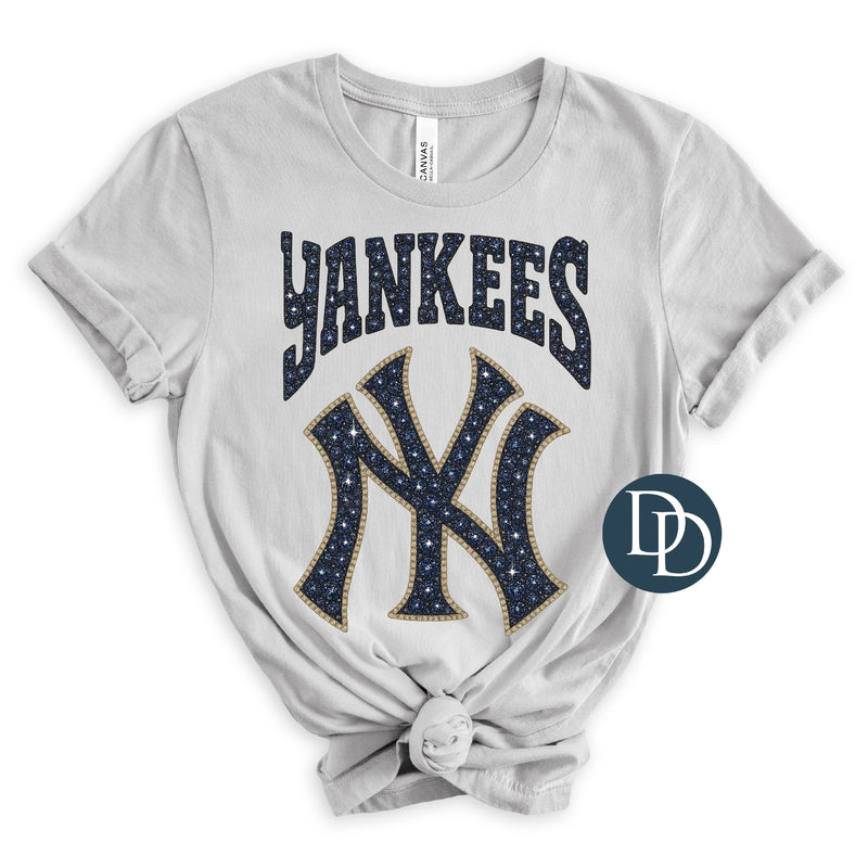 NYY Faux Glitter *DTF Transfer*