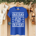 Naughty List Oversized Ugly Christmas Sweater (White Ink) *Screen Print Transfer*