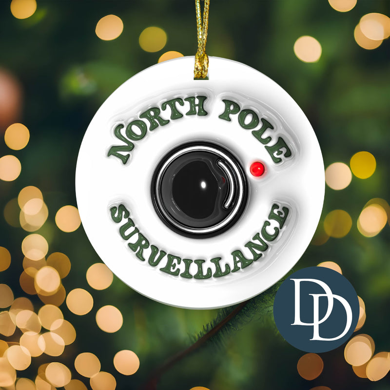 North Pole Surveillance *Sublimation Ornament Transfer*