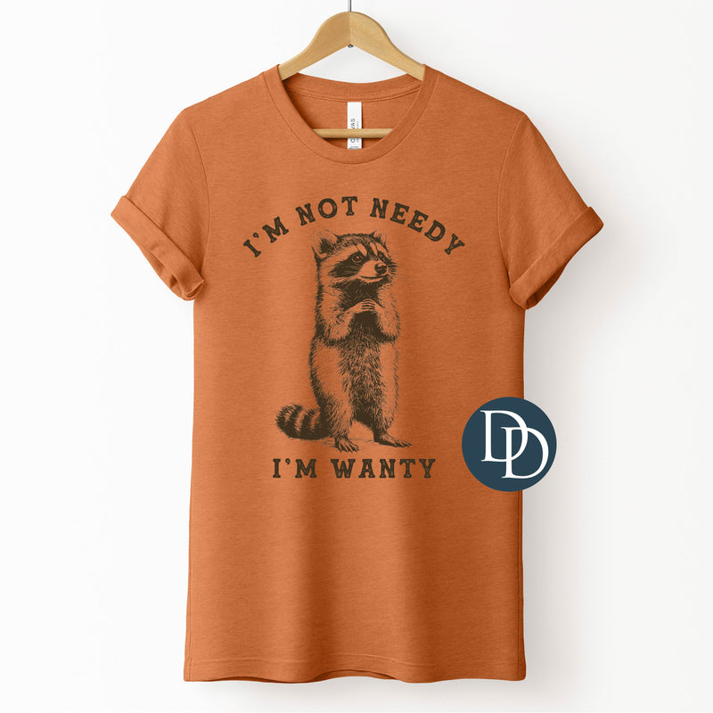 OVERSIZED Not Needy Wanty Raccoon *DTF Transfer*