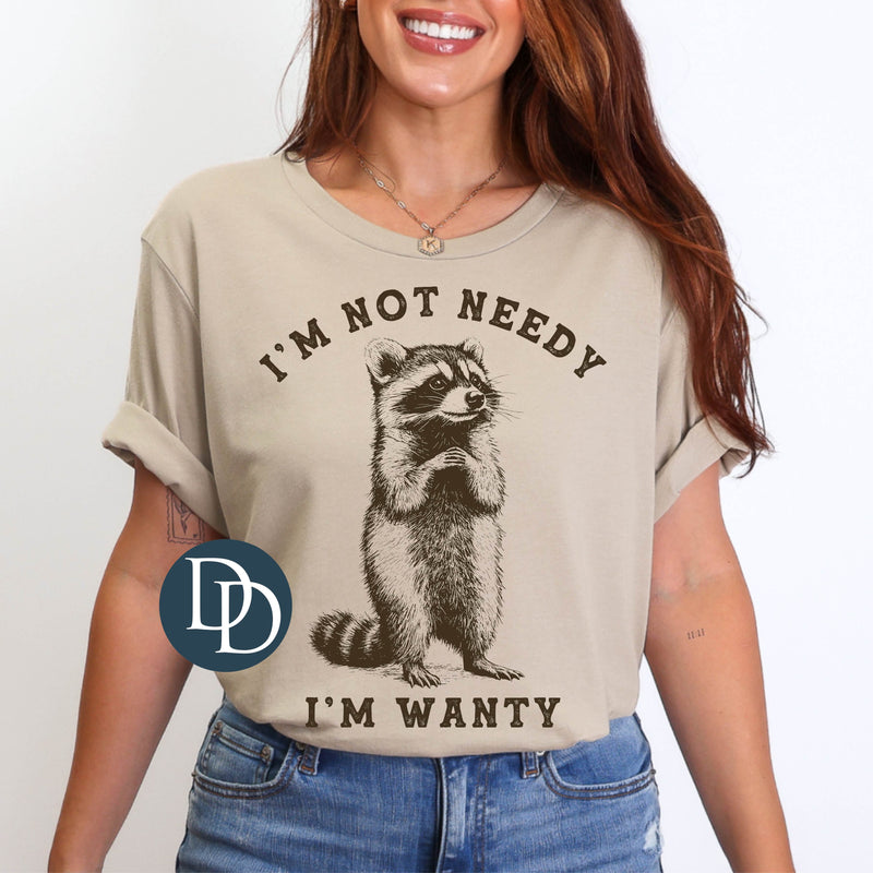 OVERSIZED Not Needy Wanty Raccoon *DTF Transfer*