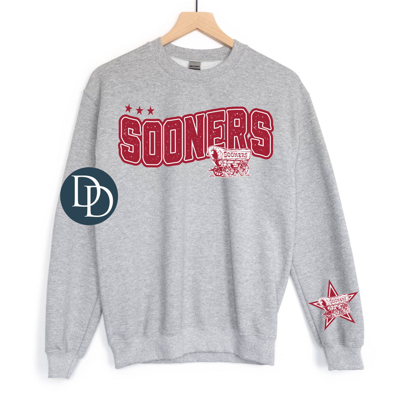 OK Soon Wavy Stars With Sleeve Accent *DTF Transfer*