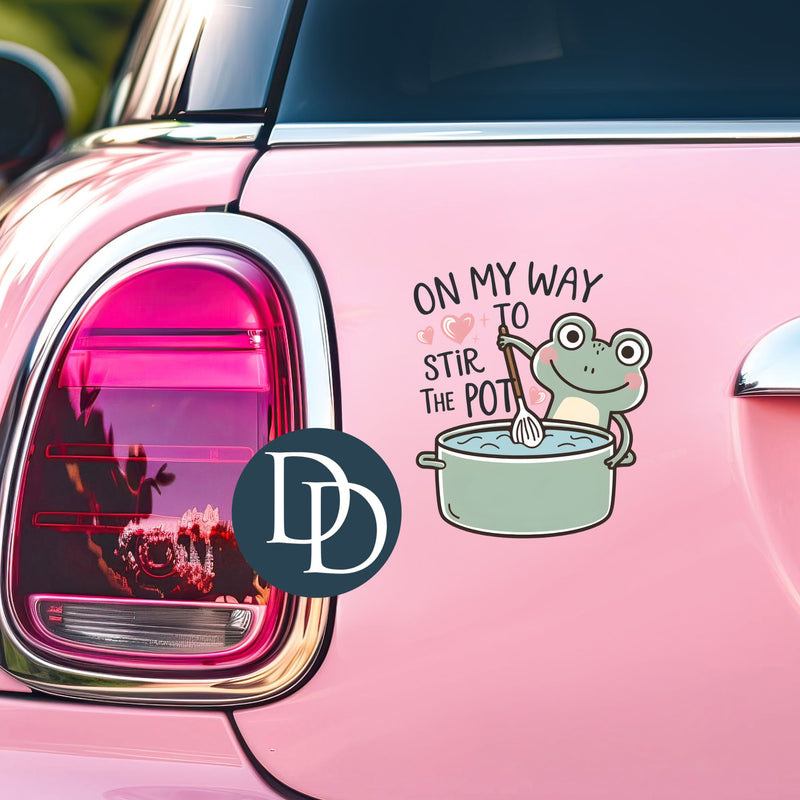 On My Way To Stir The Pot *UV DTF Decal*