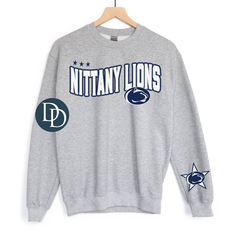 PA State Wavy Stars With Sleeve Accent *DTF Transfer*