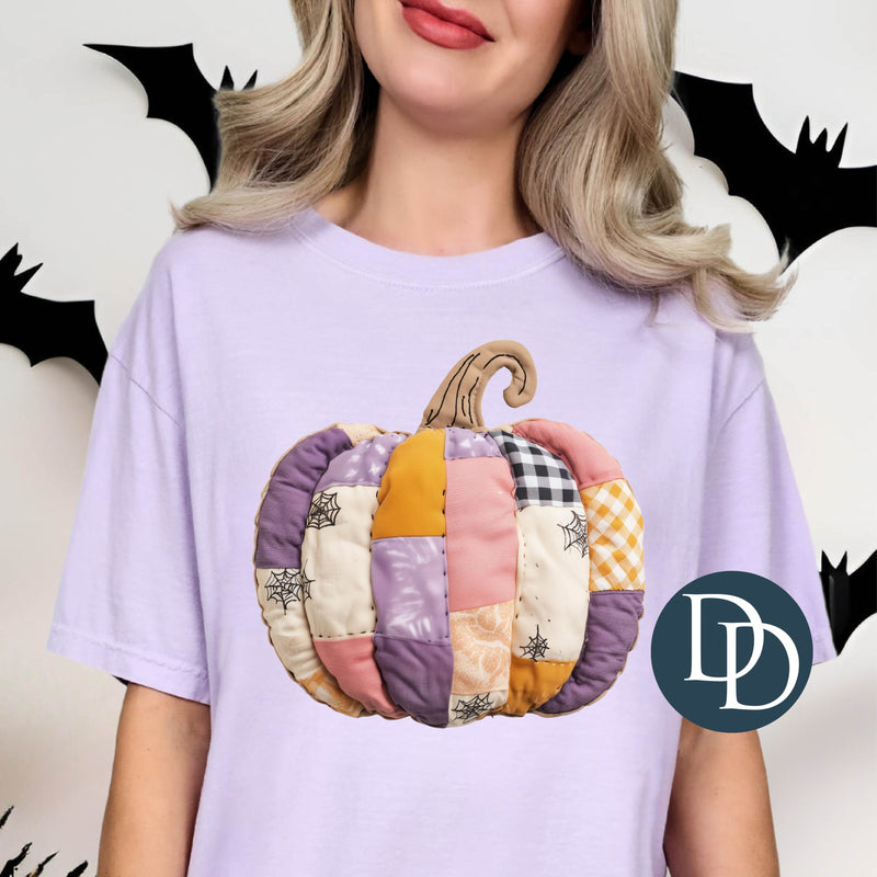 Patchwork Faux Puffy Pumpkin *DTF Transfer*