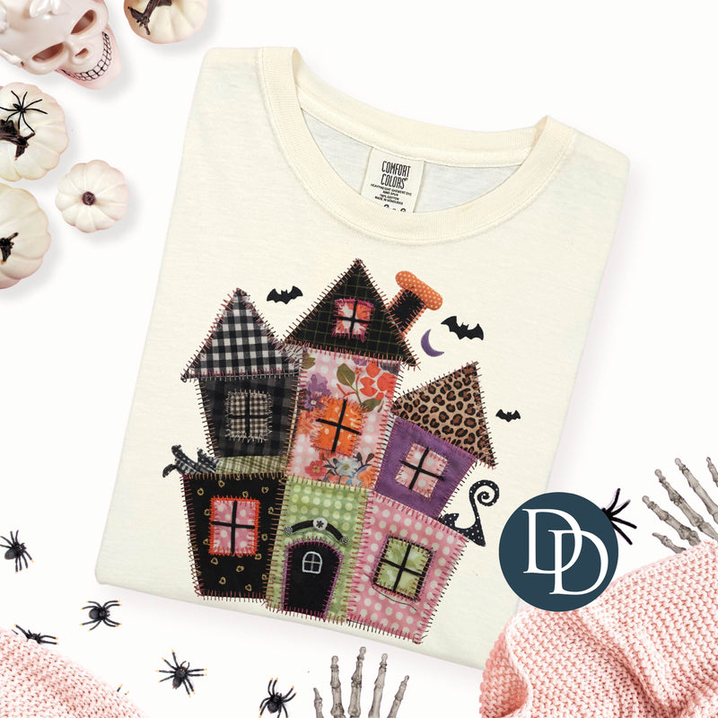 Patchwork Haunted House *DTF Transfer*
