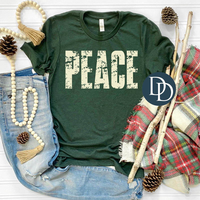 Peace Distressed Block *DTF Transfer*