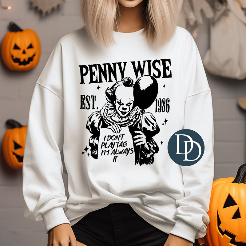 OVERSIZED Penny Clown Tag *DTF Transfer*