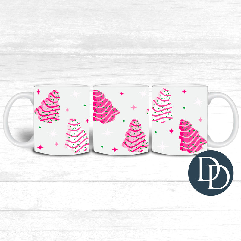 Pink Christmas Tree Cake *UV DTF Mug Wrap*