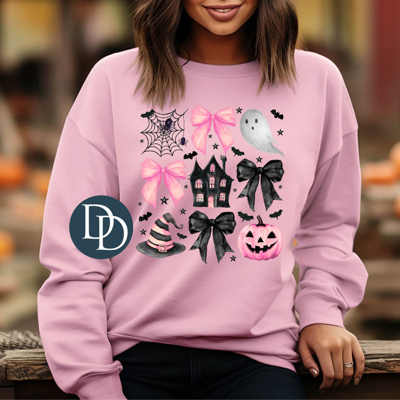 Pink Haunted House Coquettes *DTF Transfer*