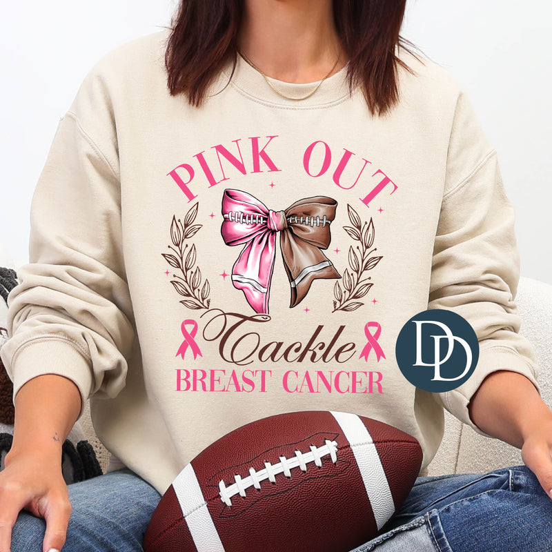 Pink Out Tackle Breast Cancer *DTF Transfer*