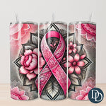 Pink Ribbon Mandala Tumbler Print *Sublimation Print Transfer*