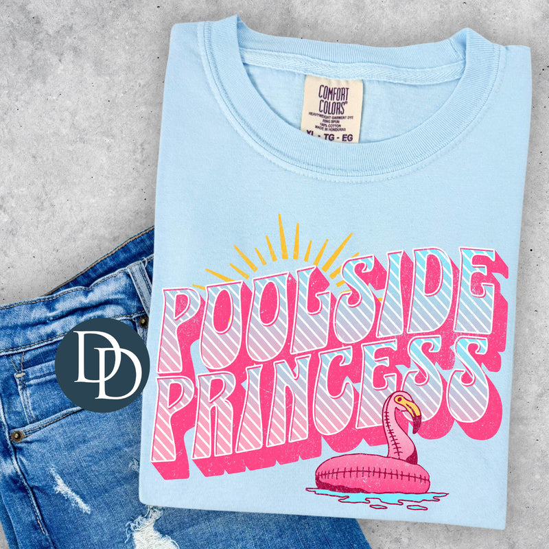 Poolside Princess Flamingo Raft *DTF Transfer*