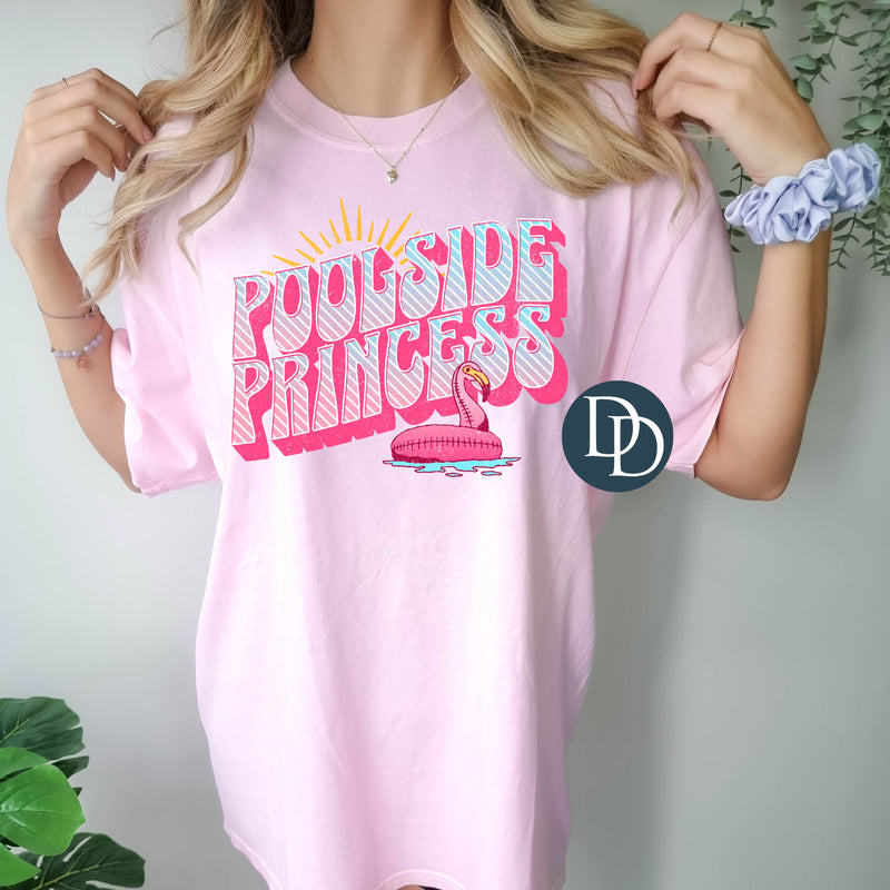 Poolside Princess Flamingo Raft *DTF Transfer*