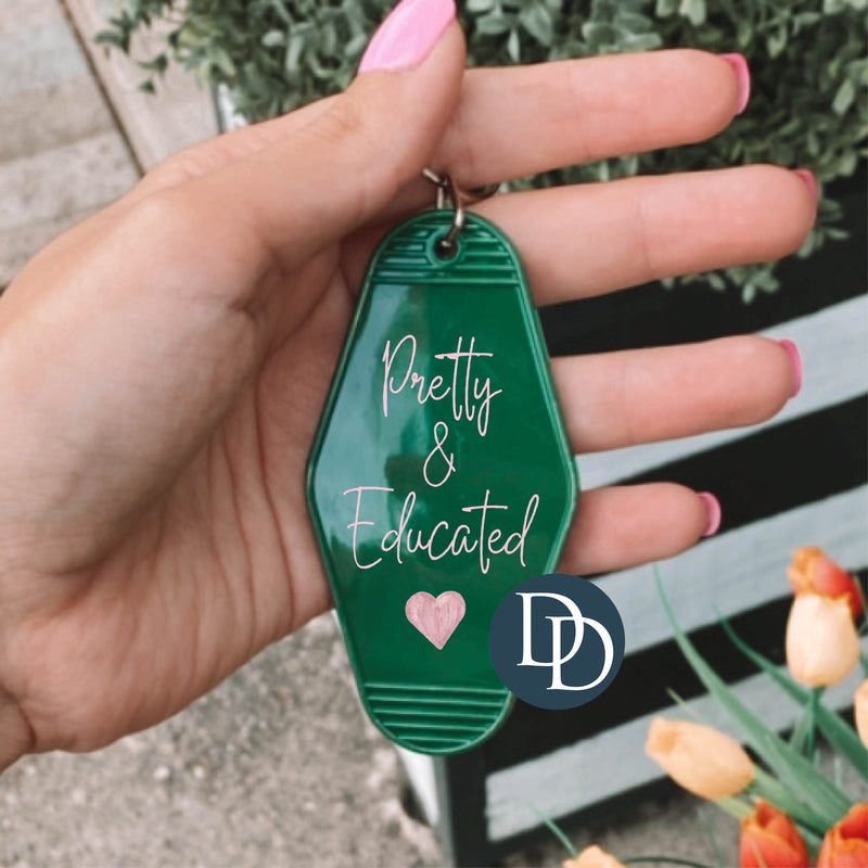 Pretty and Educated Heart *Motel Keychain UV DTF Decal*
