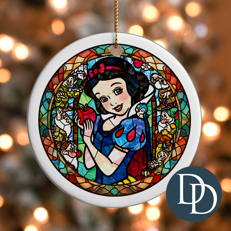 Princess Snow Stained Glass *UV DTF Ornament Decal*